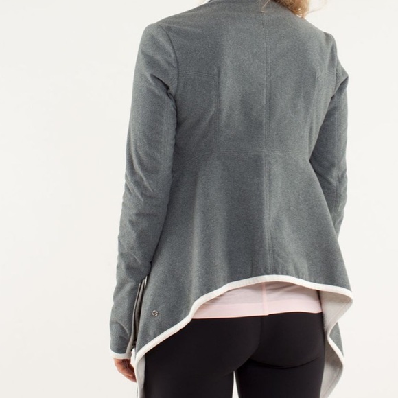 Lululemon Presence Of Mind Fleece Jacket in Polar Cream / Gray - Picture 1 of 12